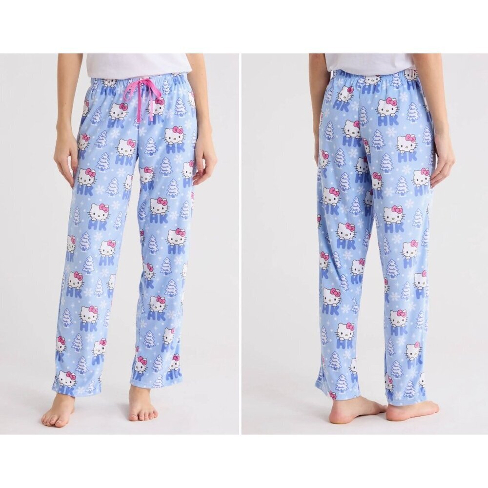 Sanrio Hello Kitty Fleece Pajama Pants Winter Holiday Sleepwear